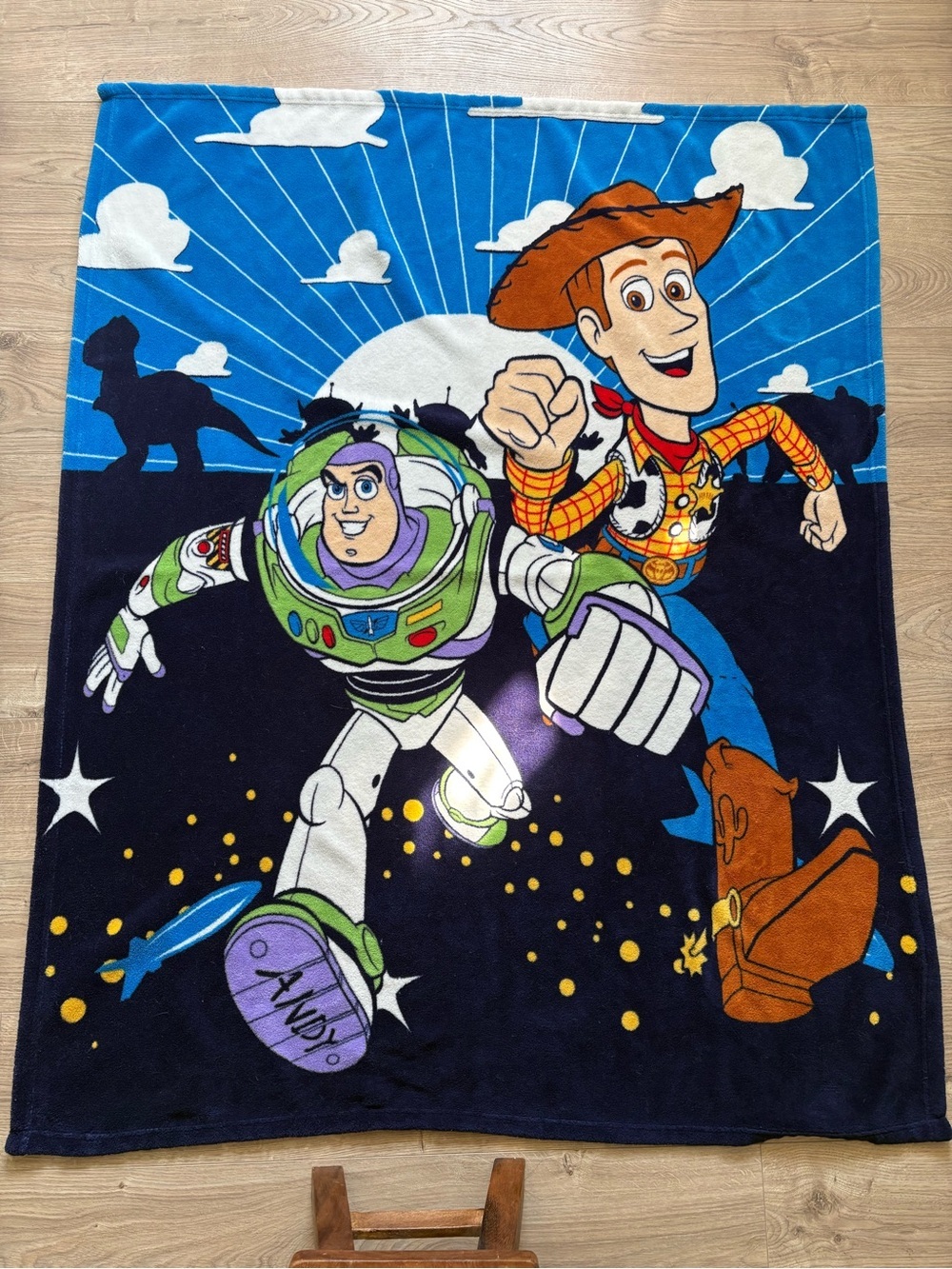 Disney Pixar Toy Story Woody & Buzz Fleece Throw Blanket 47x59